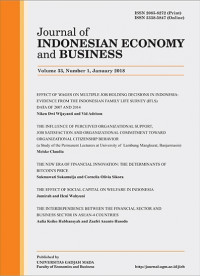 Journal of INDONESIAN ECONOMY and BUSINESS